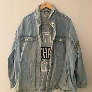 River Island Jean Jacket with Unique Modifications